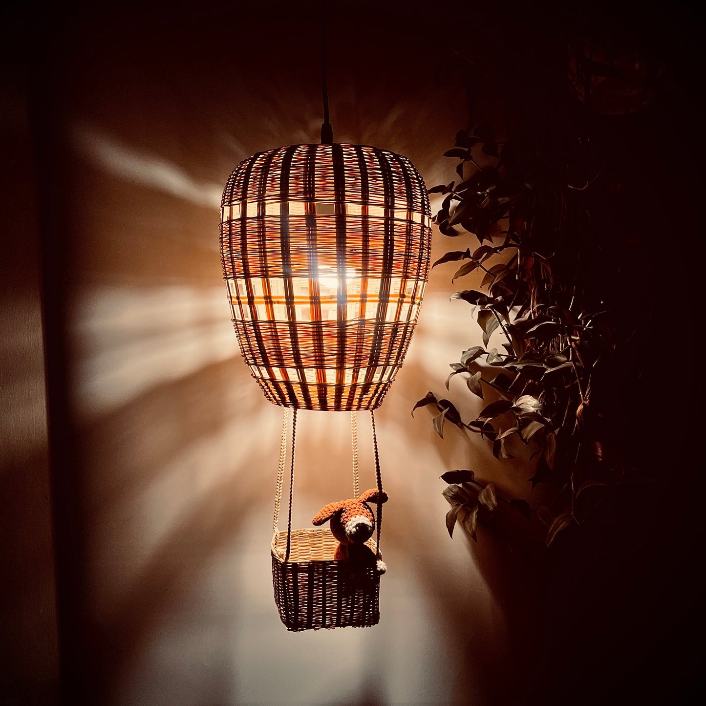 Belviashi Bamboo Hot Air Balloon Hanging Lamp