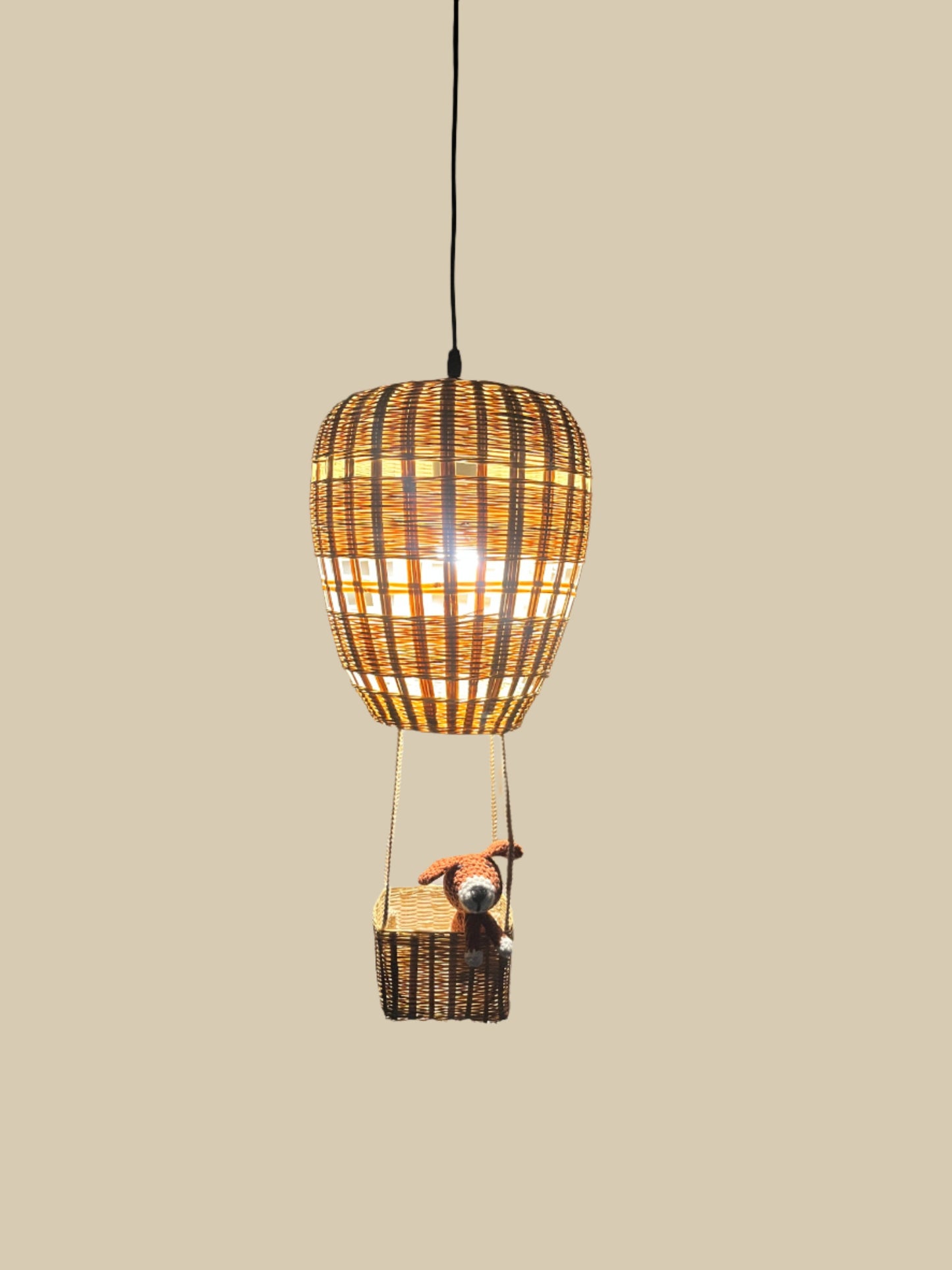 Belviashi Bamboo Hot Air Balloon Hanging Lamp