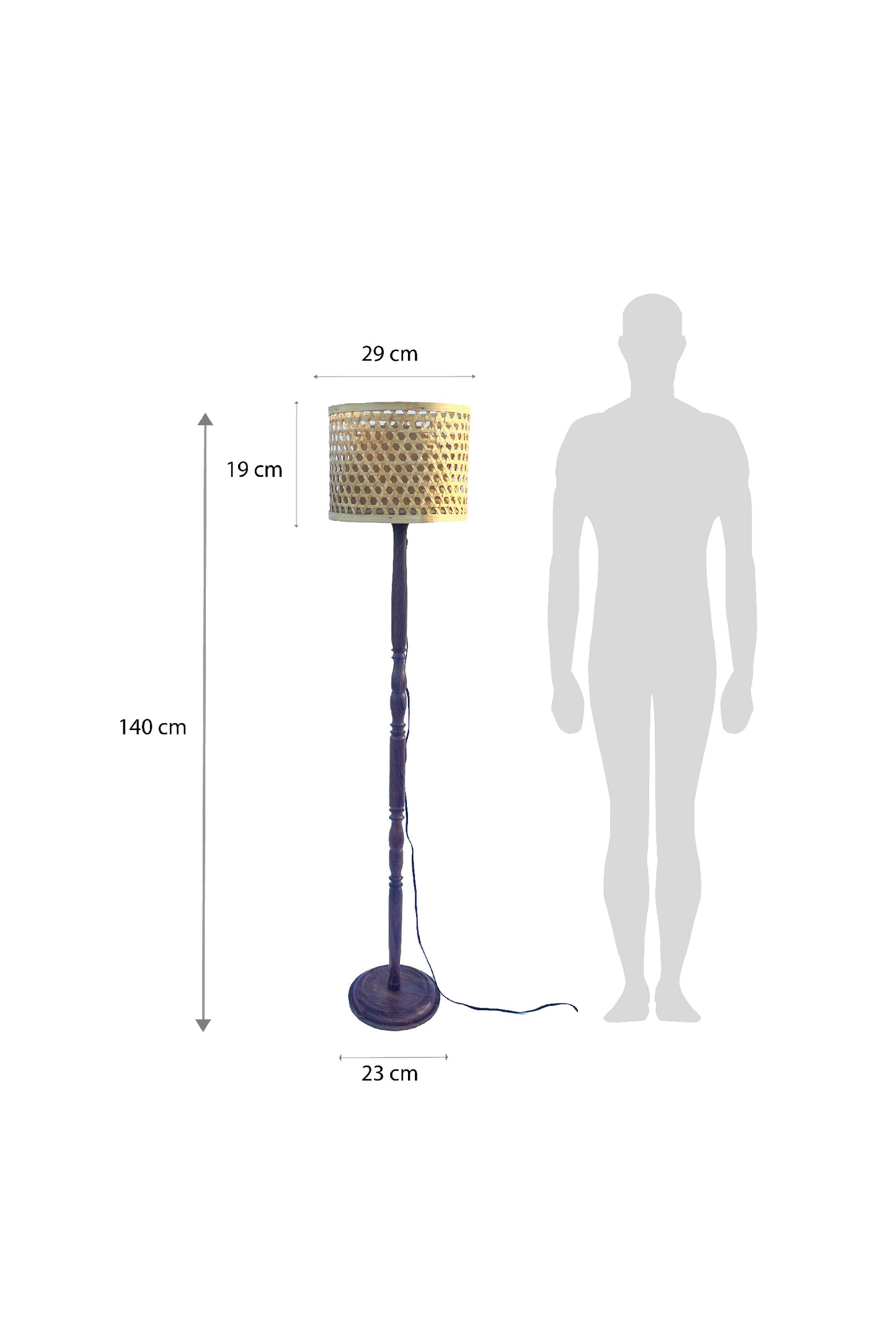 ROSEWOOD - BAMBOO ELDEN FLOOR LAMP