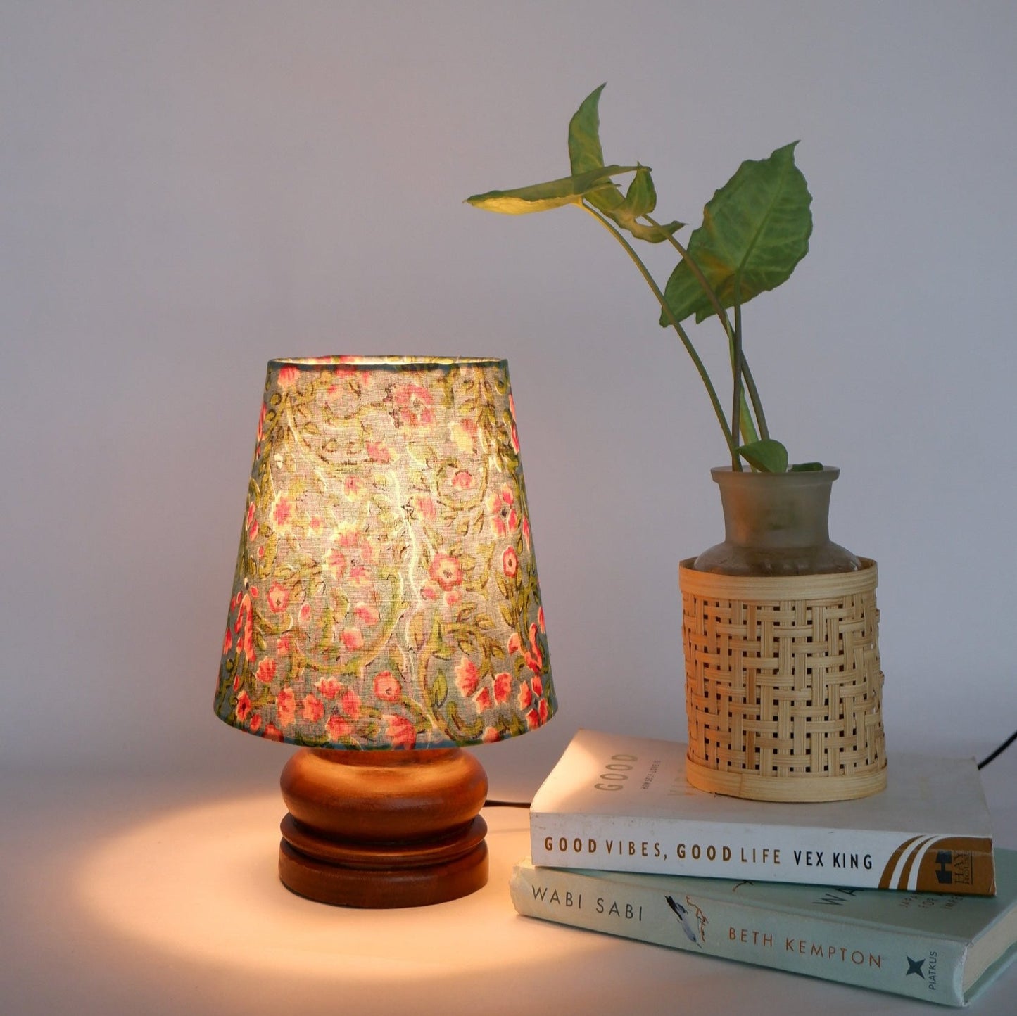 MINI TABLE LAMP BLUE ALEKHAN PRINT