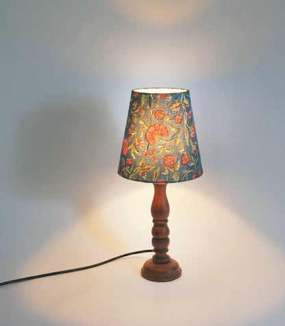 Arthat Mini Heritage Table Lamp - Turquoise Floral Print