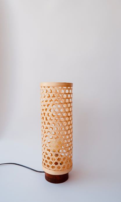 BAMBOO SLEEK LAMP ( Star Weave Pattern )