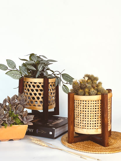 CLASSIC HAND MADE MINI BAMBOO PLANTER