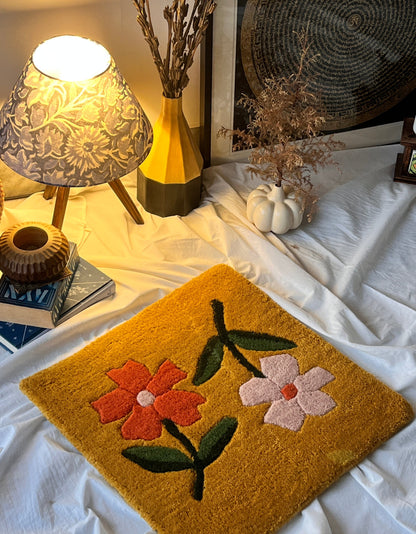 Arthat X belviashi Hand Tufted Cushion Tiles - Yellow Spring