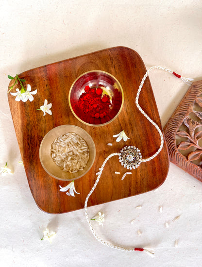 Pearl Elegance  Zardozi Rakhi