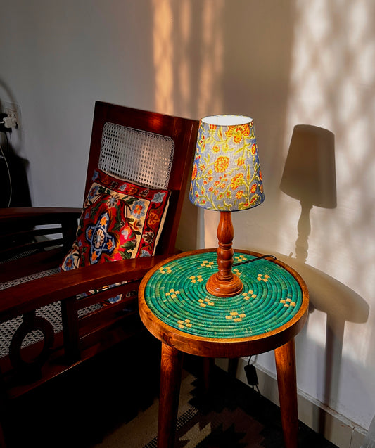 Arthat  Mini Heritage lamp Sea Green  Floral Print