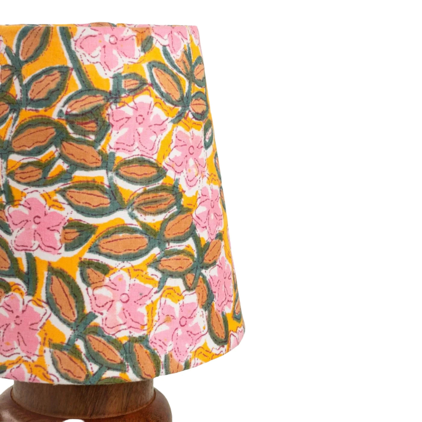 MINI TABLE LAMP - PINK FLORAL PRINT