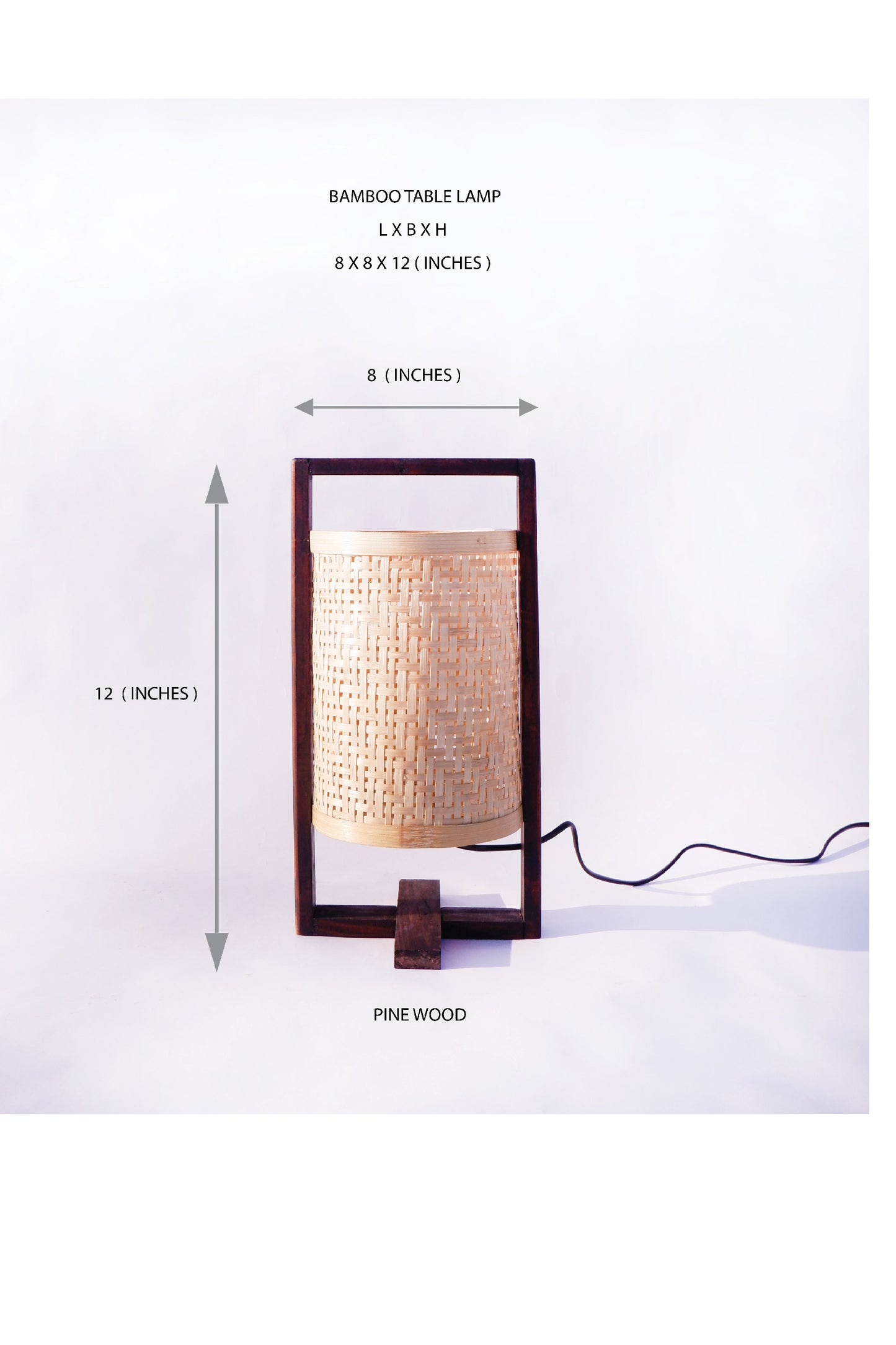 THE PLUS  BAMBOO WEAVE TABLE LAMP